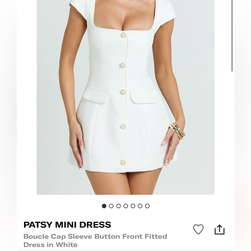 Showpo White Boucle Mini Dress